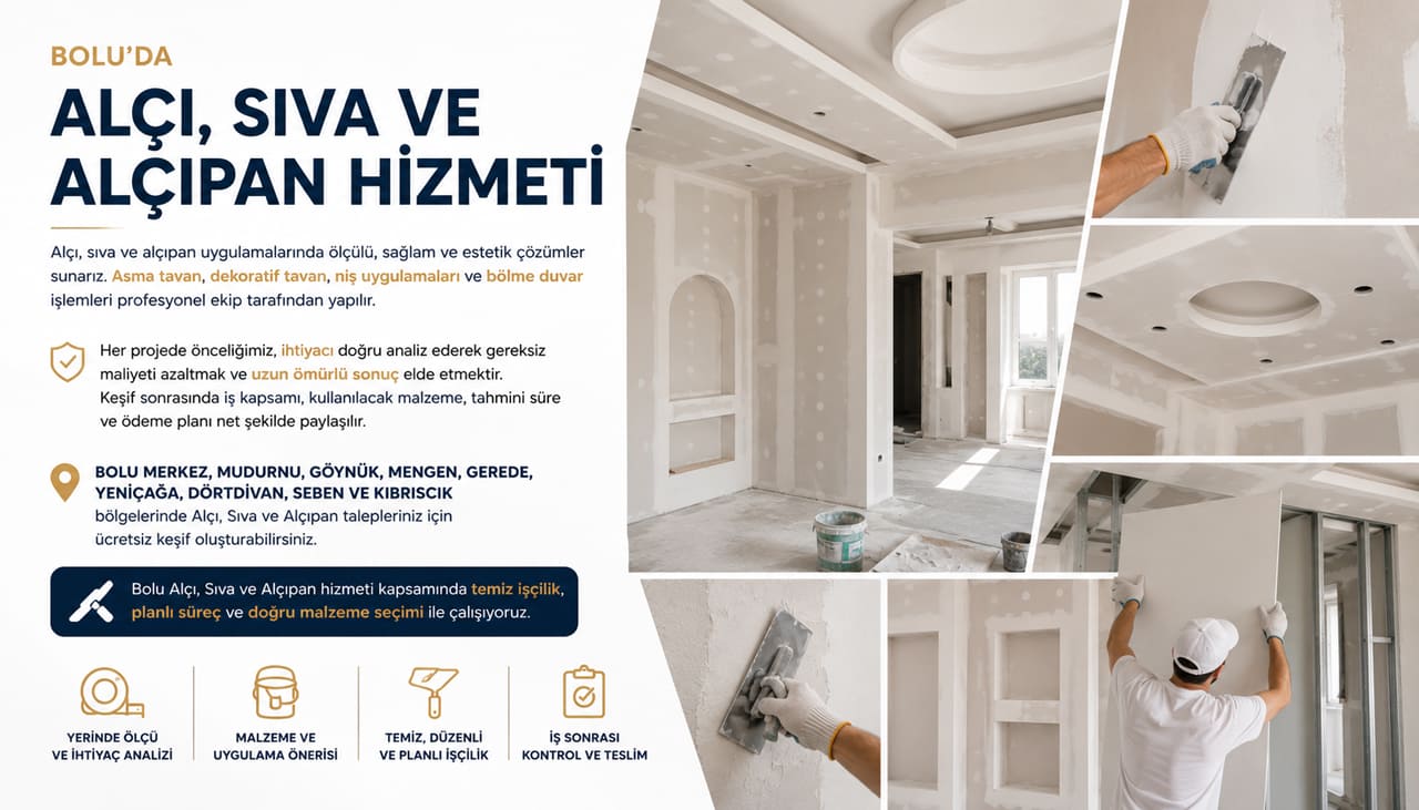 Bolu Alçı, Sıva ve Alçıpan ücretsiz keşif