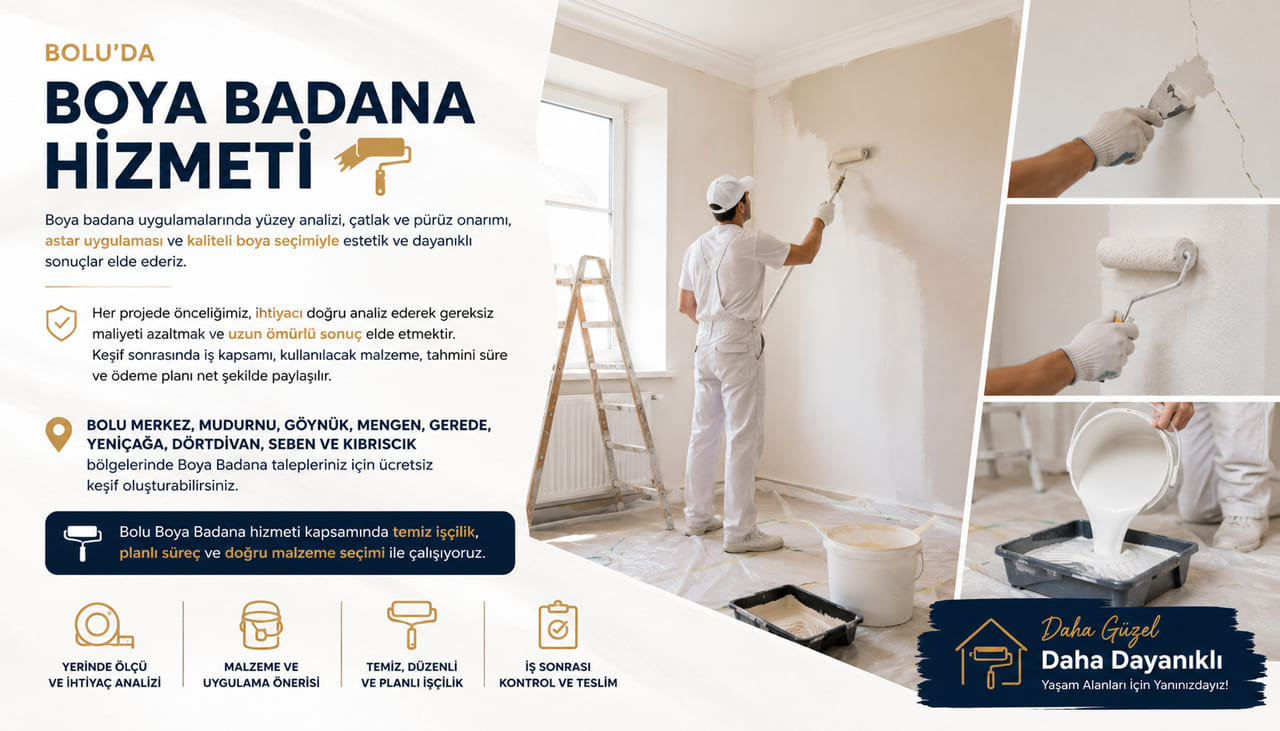 Bolu Boya Badana ücretsiz keşif